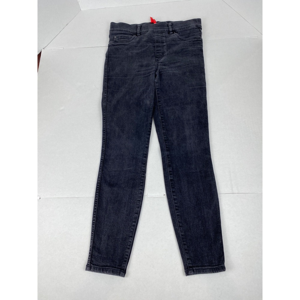 Spanx Jean-ish Ankle Leggings Washed Black Skinny Pull On Jeans Size Medium
